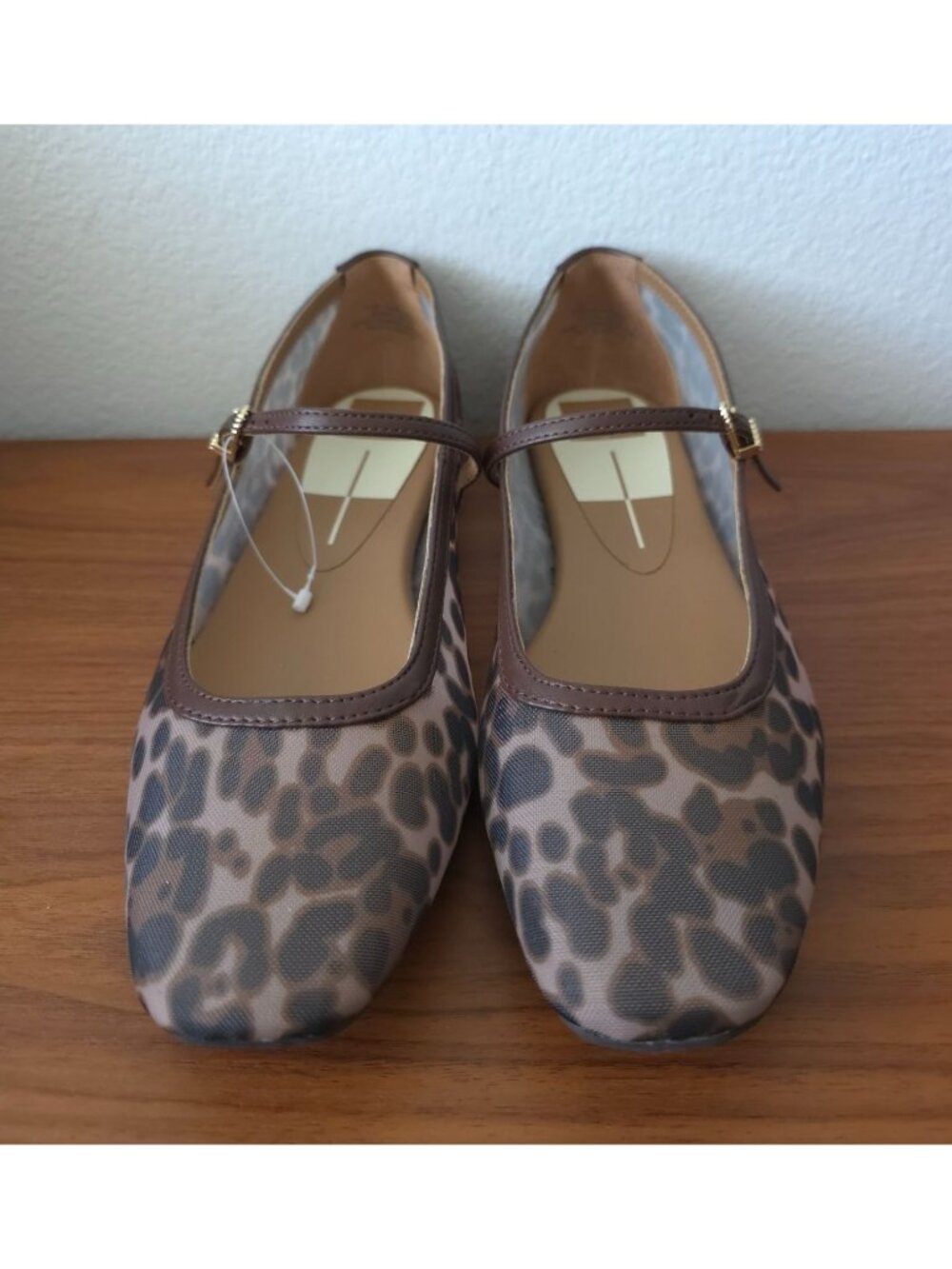 NWOB Dolce Vita AILEEN Leopard Transparent Mesh Mary Jane Flats Sz 9.5 - Picture 2 of 8